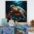thumbnail image 1 of Designart "Lifelike Turtle Depiction I" Animals Turtle Floater Framed Wall Art Prints, 1 of 5