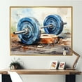 thumbnail image 1 of Designart "Lifting Weights II" Weightlifting Floater Framed Canvas Art Print, 1 of 5