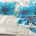 thumbnail image 1 of Designart Light Blue Fractal Flower Pattern - Abstract Throw Pillow - 12x20, 1 of 5