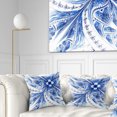 thumbnail image 1 of Designart Light Blue Fractal Flower Pattern Digital - Floral Throw Pillow - 18x18, 1 of 5