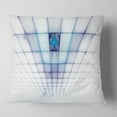 thumbnail image 1 of Designart Light Blue Laser Protective Grids - Abstract Throw Pillow - 18x18, 1 of 4
