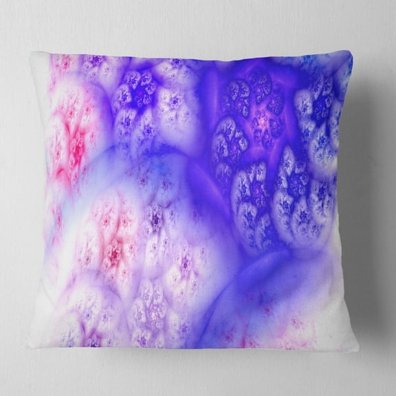 Designart Light Blue Magic Stormy Sky - Abstract Throw Pillow - 18x18