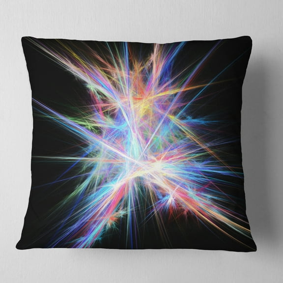 Designart Light Blue Spectrum of Light - Abstract Throw Pillow - 16x16