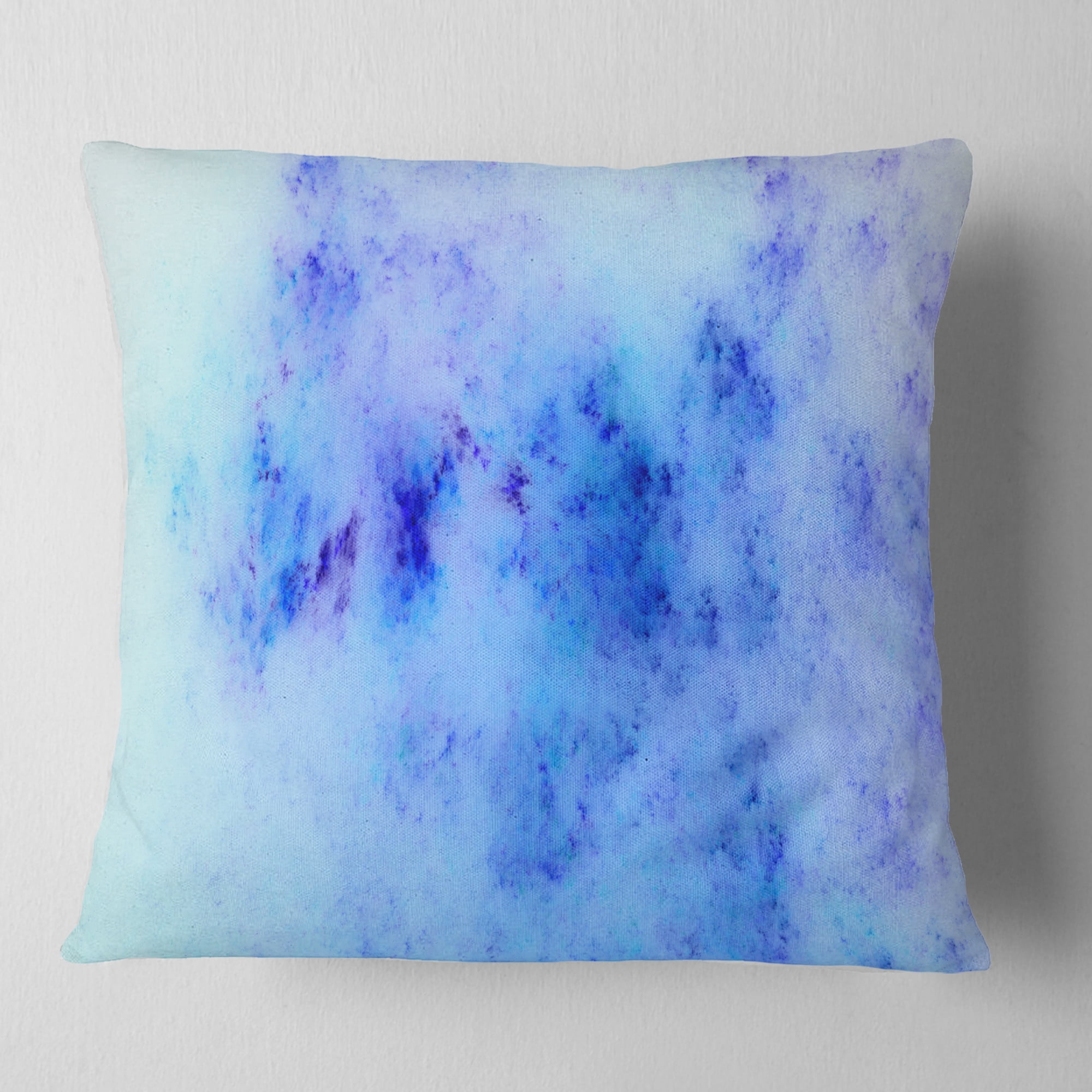 Designart Light Blue Starry Fractal Sky - Abstract Throw Pillow - 16x16
