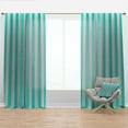 thumbnail image 1 of Designart 'Light Blue Striped Pattern' Mid-Century Modern Curtain Panel, 1 of 4