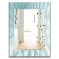 thumbnail image 1 of Designart 'Light Blue Waves 3' Modern Mirror - Wall Mirror, 1 of 2