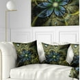 thumbnail image 1 of Designart Light Fractal Flower and Butterfly - Floral Throw Pillow - 18x18, 1 of 5