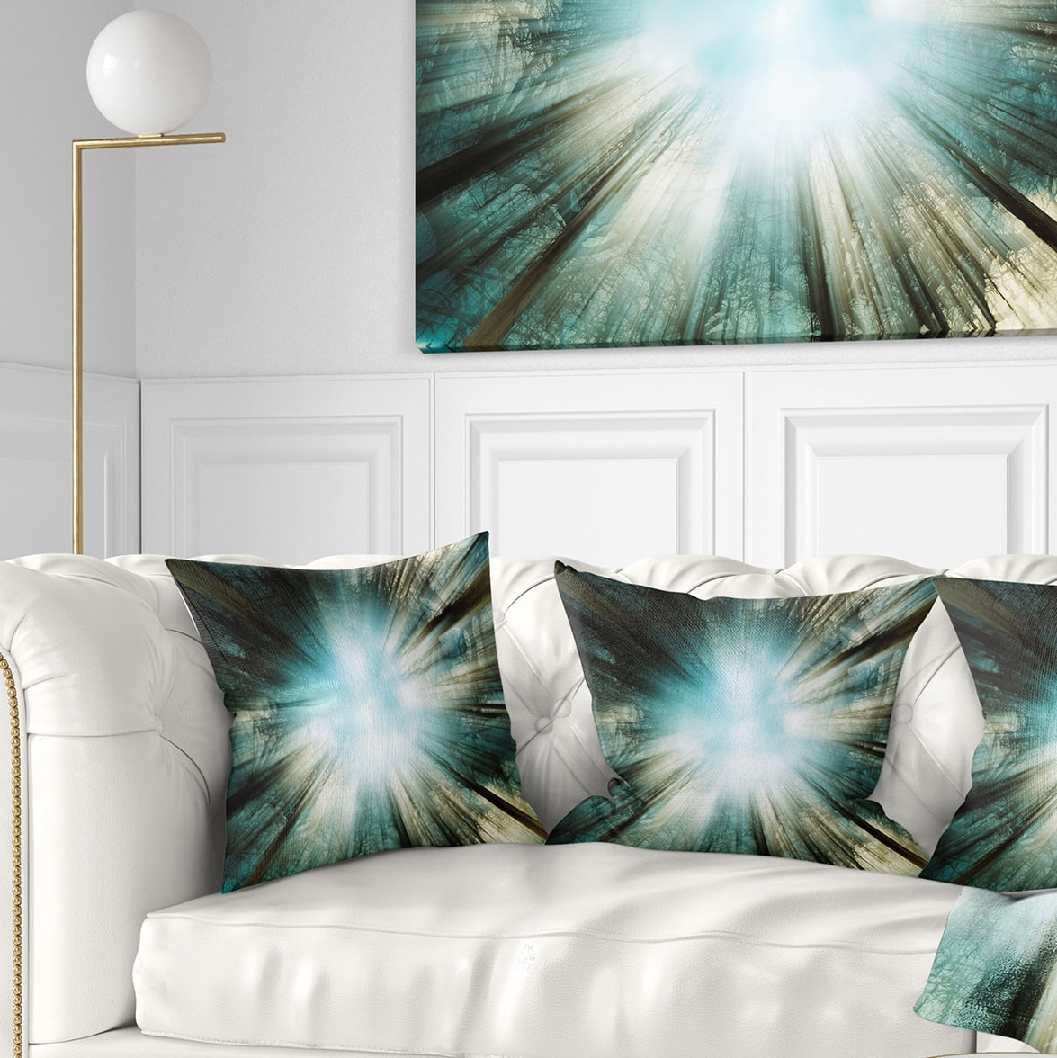 Designart Light From Sky - Abstract Throw Pillow - 18x18