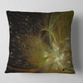 thumbnail image 1 of Designart Light Golden Symmetrical Fractal Flower - Floral Throw Pillow - 18x18, 1 of 4