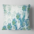 thumbnail image 1 of Designart Light Green Fractal Abstract Flower - Abstract Throw Pillow - 16x16, 1 of 4