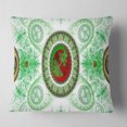 thumbnail image 1 of Designart Light Green Psychedelic Relaxing Art - Abstract Throw Pillow - 16x16, 1 of 4