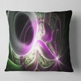 thumbnail image 1 of Designart Light Purple Designs on Black - Abstract Throw Pillow - 16x16, 1 of 4
