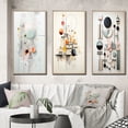 thumbnail image 1 of Designart "Light Retro Blue Minimal Persistence" Modern Geometric Framed Wall Art Set Of 3 - Blue Abstract Frame Gallery Set For Office Decor, 1 of 7