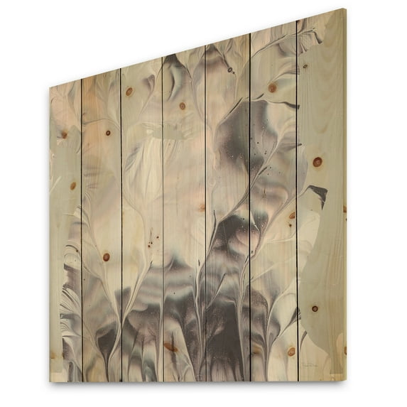 Designart 'Light and Shadow I' Modern Farmhouse Print on Natural Pine Wood