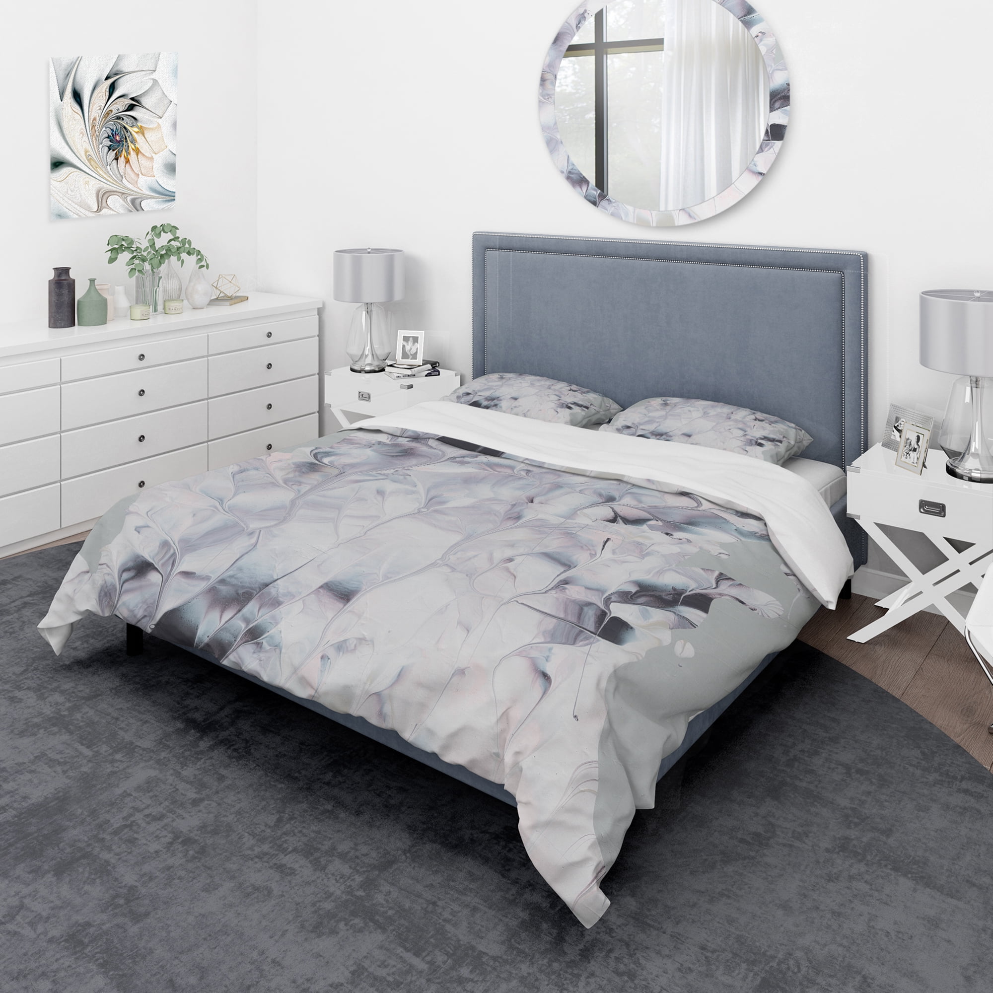 Designart 'Light and Shadow II' Geometric Duvet Cover Set
