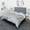 Curated visual reference: White And Black Geometric Decor Reference: Designart Geometric Leaves In Black And White Abstract Duvet Cover