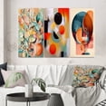 thumbnail image 1 of Designart "Light s Geometric Dance IV" Modern Geometric Wall Art Set Of 3 - Orange Abstract Gallery Wall Set For Home Decor, 1 of 7