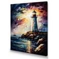 thumbnail image 1 of Designart Lighthouse On The Coast III Canvas Wall Art, 1 of 5