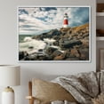 thumbnail image 1 of Designart "Lighthouse in Eastern Canada II" Nautical & Beach Floater Framed Wall Decor, 1 of 7