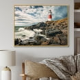 thumbnail image 1 of Designart "Lighthouse in Eastern Canada II" Nautical & Beach Floater Framed Wall Decor, 1 of 7