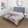 thumbnail image 1 of Designart "Lilacs Lavender Charm II" Floral Bedding Covert Set - Lilacs Purple Traditional Bed Set With 1 Sham, 1 of 6