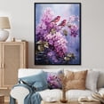 thumbnail image 1 of Designart "Lilacs Lilac Charm IV" Floral Floater Framed Canvas Print, 1 of 7