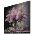 thumbnail image 1 of Designart "Lilacs love expression II" Floral Print on Natural Pine Wood, 1 of 5