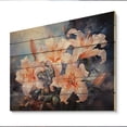 thumbnail image 1 of Designart "Lilies love expression I" Floral Print on Natural Pine Wood, 1 of 5