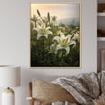 thumbnail image 1 of Designart "Lily Fields In The Garden Of White" Lilies Floater Framed Canvas Prints, 1 of 5