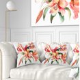 thumbnail image 1 of Designart Lily Flowers Watercolor Illustration - Floral Throw Pillow - 16x16, 1 of 5