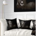 thumbnail image 1 of Designart Lion Displaying Fiery Face - Animal Throw Pillow - 18x18, 1 of 5