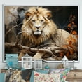 thumbnail image 1 of Designart "Lion composition Of Nature II" Animals Floater Framed Wall Decor, 1 of 7