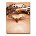 thumbnail image 1 of Designart ' Lipstick and Makeup On The Face Of A Beautiful Model ' Modern Canvas Wall Art Print, 1 of 3