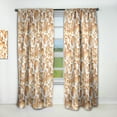 thumbnail image 1 of Designart 'Liquid Gold Shapes' Mid-Century Modern Curtain Panel, 1 of 5