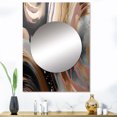 thumbnail image 1 of Designart "Liquid Ink Circles in Gold and Pink Abstract I" Abstract Liquid Ink Mirror Wall Decor - Modern Gold Abstract Mirror Wall Art For Bathroom - 40" x 30" Inch, 1 of 5