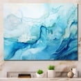thumbnail image 1 of Designart "Liquid Ink Of Ocean In Blue And White II" Abstract Shapes Wall Decor, 1 of 7