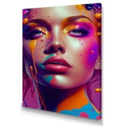 Designart Liquid Ink Sensual Woman Portrait I Canvas Wall Art