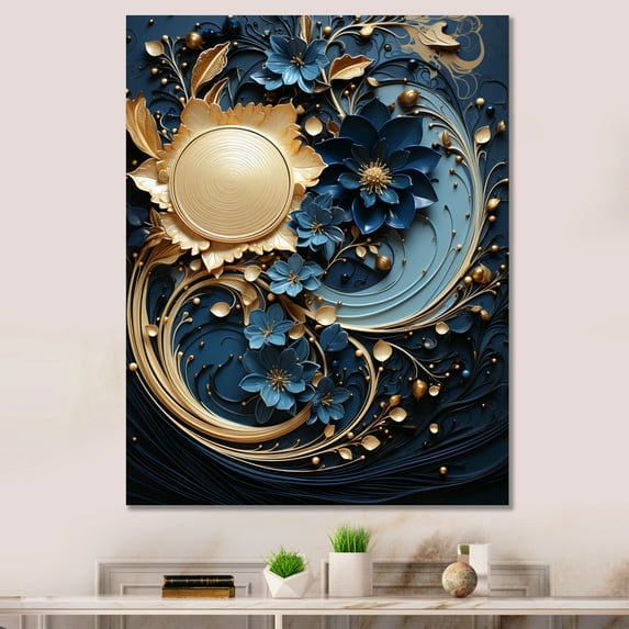 Designart "Liquid Ink VORTEX V" Abstract Canvas Print