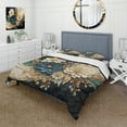 thumbnail image 1 of Designart "Liquid Ink VORTEXscape II" Abstract Spirals Bedding Covert Set - Transitional Gold Abstract Bed Set With 2 Shams, 1 of 6