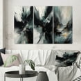 thumbnail image 1 of Designart "Liquid Movements in Abstraction III" Abstract Liquid Ink Wall Art Set Of 3 - Grey Liquid Ink Gallery Set For Office Decor, 1 of 7