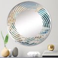 thumbnail image 1 of Designart "Liquid Wave Art of Ocean Charm II" Ocean Spiral Round Wall Mirror - Coastal Oval Printed Decorative Mirror - Multiple Color Options, 1 of 5