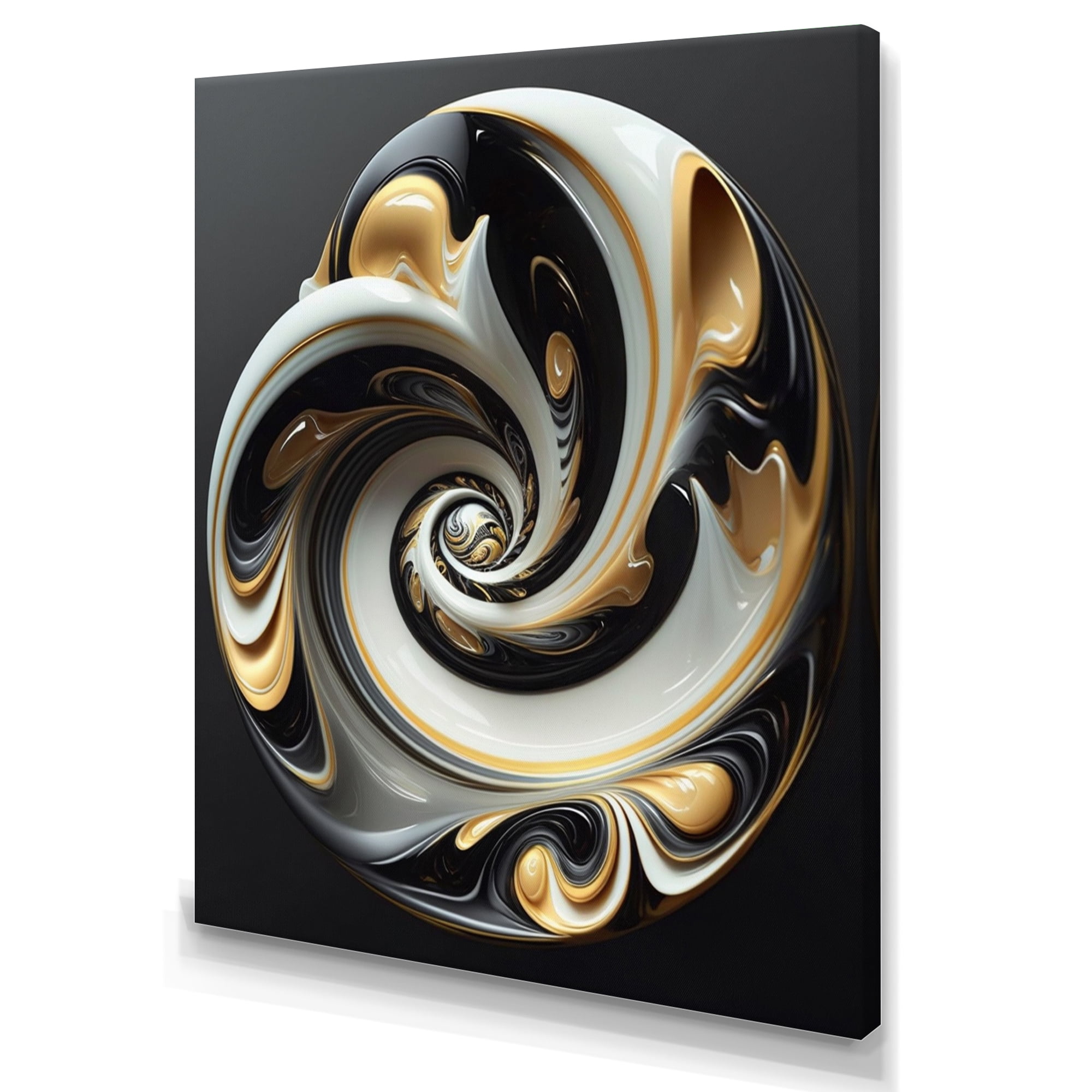 Designart Liquid White Stained Glass II Canvas Wall Art