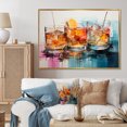 thumbnail image 1 of Designart "Liquor Representation Colorfuled Acrylic II" Food & Beverage Floater Framed Wall Decor, 1 of 7