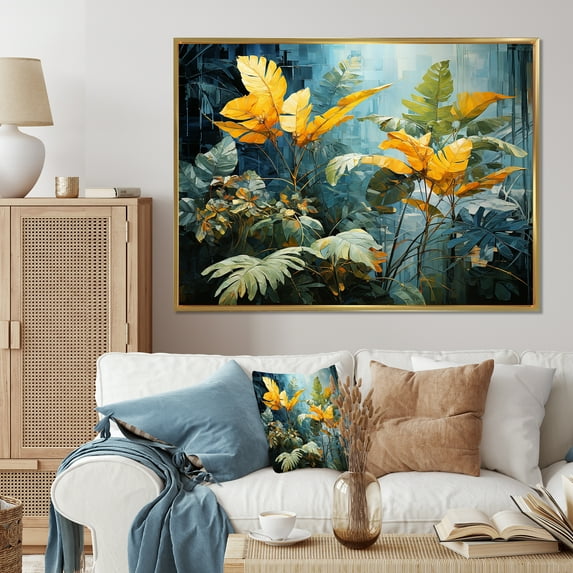 Designart "Listening To The Jungle'S Symphony II" Jungle Floater Framed Canvas Art Print