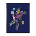 thumbnail image 1 of Designart 'Little Bird Sitting On Colourful Bouquet Of Wildflowers I' Traditional Framed Canvas Wall Art Print, 1 of 5