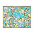 thumbnail image 1 of Designart 'Little Birds Sitting On Spring Flow Tree' Traditional Framed Canvas Wall Art Print, 1 of 5