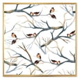 thumbnail image 1 of Designart 'Little Birds Sitting On The Tree Branches I' Traditional Framed Canvas Wall Art Print, 1 of 5
