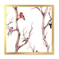 thumbnail image 1 of Designart 'Little Birds Sitting On The Tree Branches III' Traditional Framed Art Print, 1 of 4