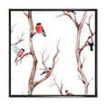 thumbnail image 1 of Designart 'Little Birds Sitting On The Tree Branches III' Traditional Framed Canvas Wall Art Print, 1 of 1