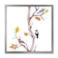thumbnail image 1 of Designart 'Little Birds Sitting On The Tree Branches IV' Traditional Framed Art Print, 1 of 4